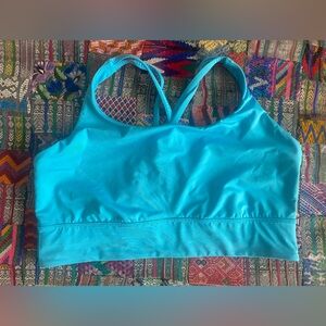 LULULEMON 14 Energy Longline Bra Sky Blue